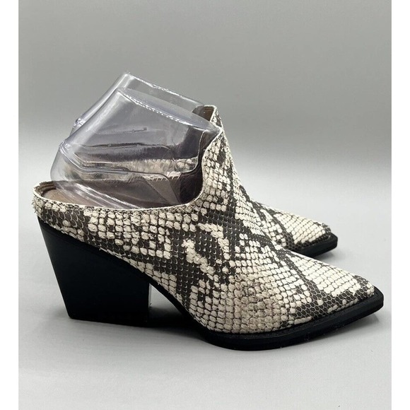 Vintage Havana Dallas Snake Pointed Toe Mules Womens Beige Dress Casual Sz 7.5 - Picture 1 of 12